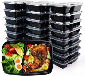 Lunch Box With Push Pump Airtight Wholesale Black Rectangular Reusable Storage made by Quanzhou Golden Nonwoven Co.,ltd