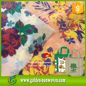 Logo Print Non woven Fabric Shopping Bag Material made by Quanzhou Golden Nonwoven Co.,ltd