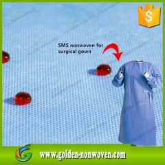 Blue SMMS Nonwoven Fabric Disposable Shoe Cover Fabric
