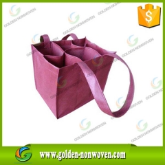 Offset Printing Promotional Nonwoven Wine Bag