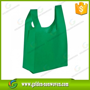 Factory Wholesale T-shirt Non Woven Vest Shopping Bag made by Quanzhou Golden Nonwoven Co.,ltd